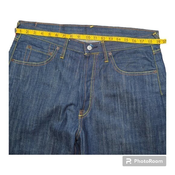 Evisu No 2 Lot 0001 Jeans Tag Size 36 Gold Embroidered Button Fly Blue Denim - Picture 5 of 10